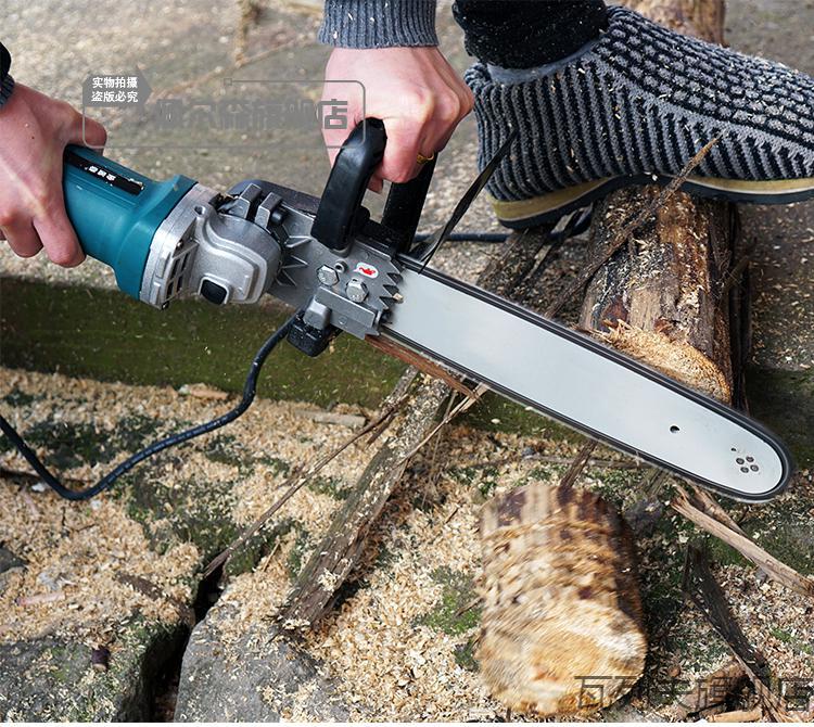 佩尔森电据据木头角磨机改电链锯手提电锯电动伐木锯家用木工小型多