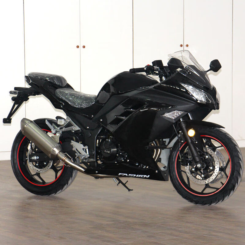 全新可上牌小忍者摩托车跑车400cc双缸水冷成人重型机车燃油整车亮黑