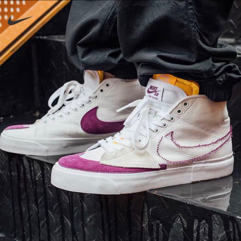 高帮电玩像素男女板鞋上海限定双钩反光时尚运动鞋 开拓者电玩像素2