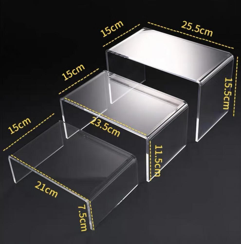 奥奕博 亚克力塑料板亚克力u型架收纳架分层置物架展示架台卡展示牌