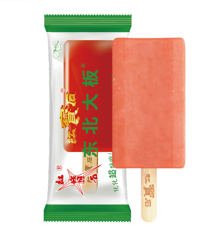5支 东北大板红宝石草莓味雪糕 冰棒冰激凌 水果冰淇淋冷饮87g 草莓味