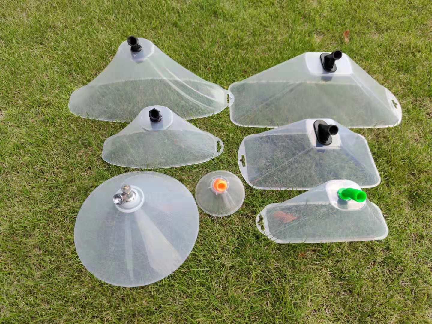 农用电动喷雾器透明防风罩喷头大除草剂打药细雾化扇形带罩喷头 中