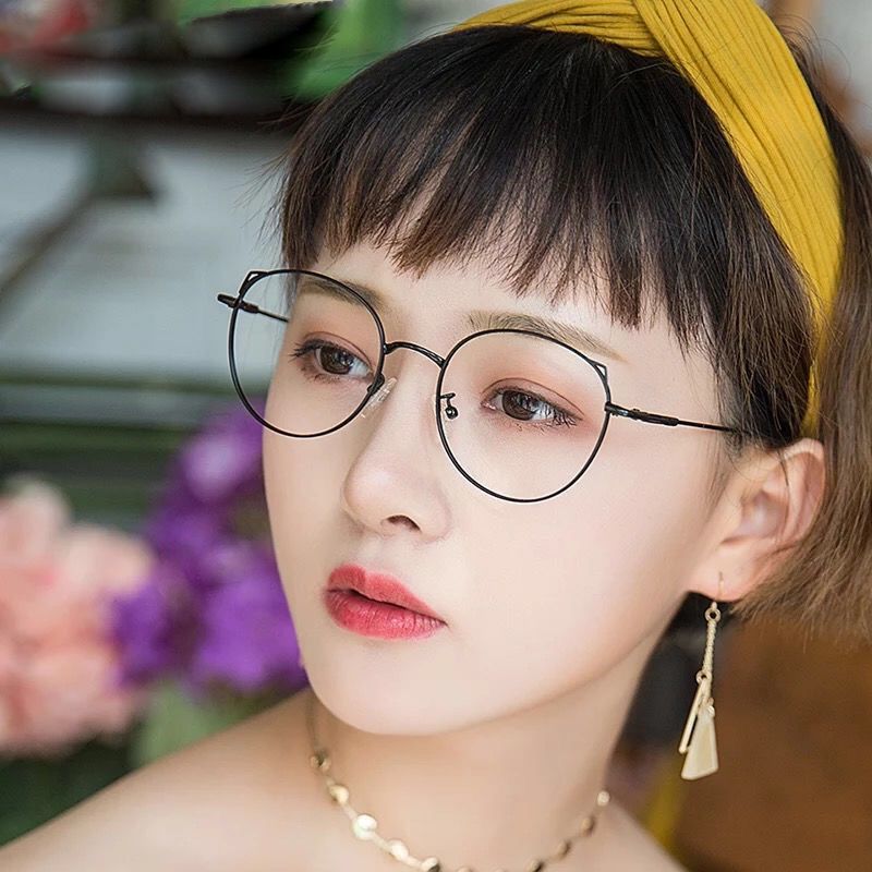 的眼镜猫耳朵眼镜框镜女超轻复古文艺学生网红圆眼睛眼镜可配有度数