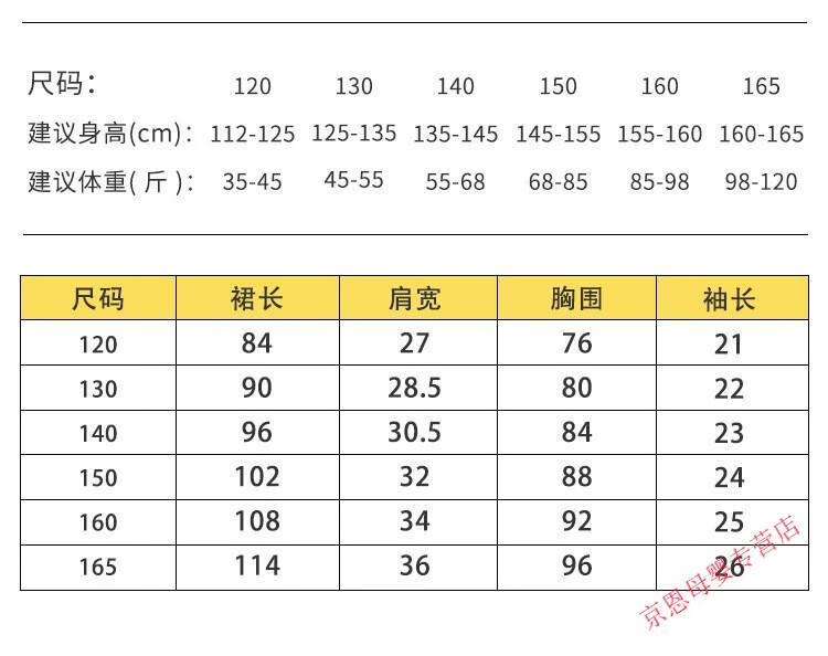 尺寸表
