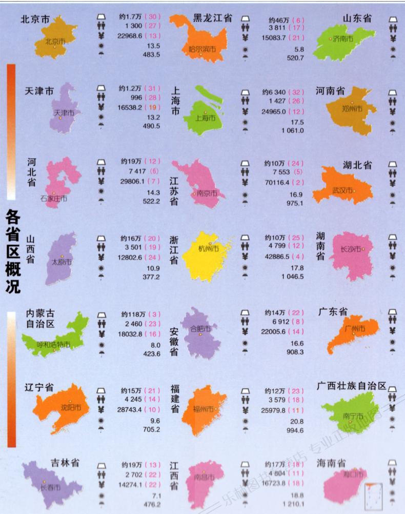 60*43厘米 中学生地理地图 双面地理知识 中国世界地形 中国地图(4开