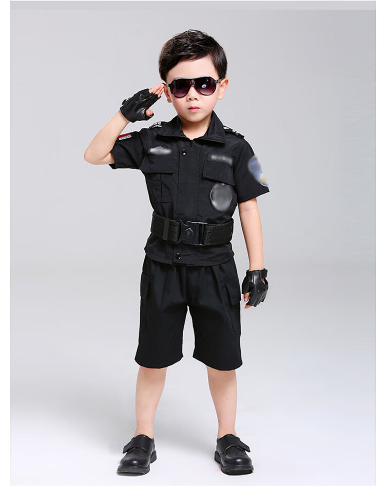 警察儿童服装元旦儿童警察服男童全套装备幼儿园警官角色扮演演出服