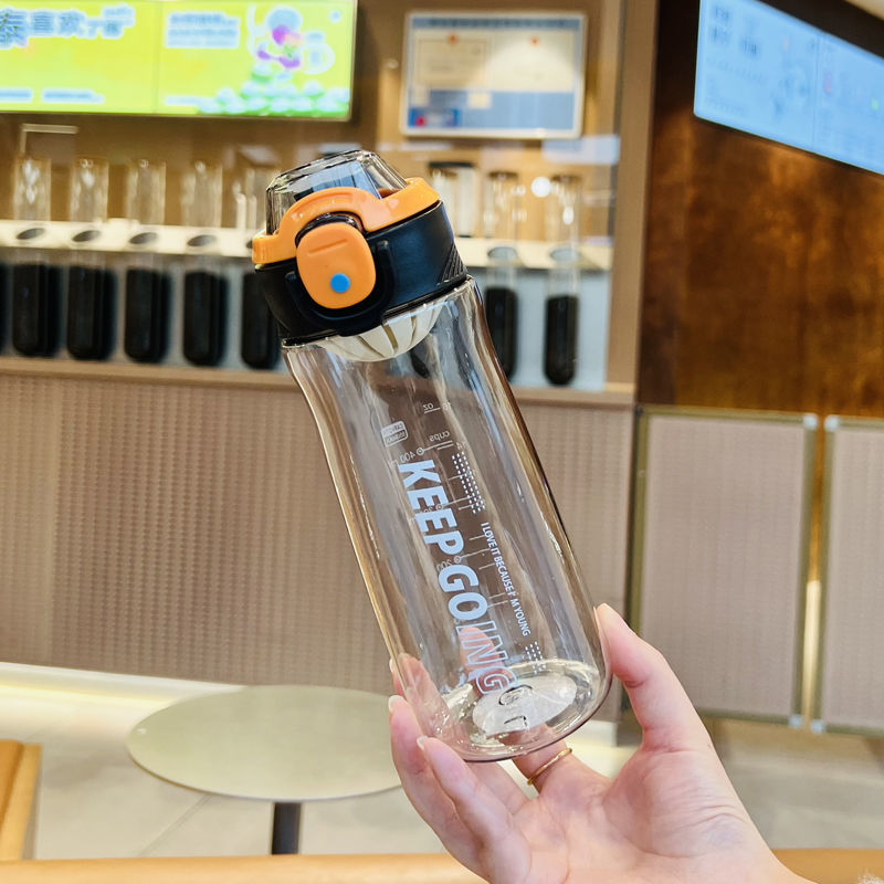 户外运动水杯塑料夏季随身杯子防摔大容量学生直饮杯便携高颜值800ml