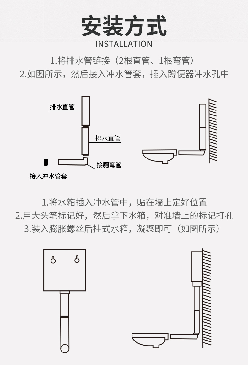 九牧王通用廁所沖水箱家用衛生間蹲坑節能抽水馬桶蹲廁通用大沖力蹲