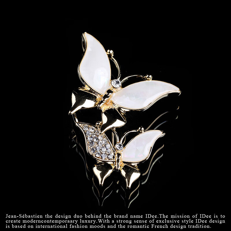 纪思梵高端珠宝品牌蝴蝶胸针女感毛衣气质金色时尚轻奢小众设计送男友