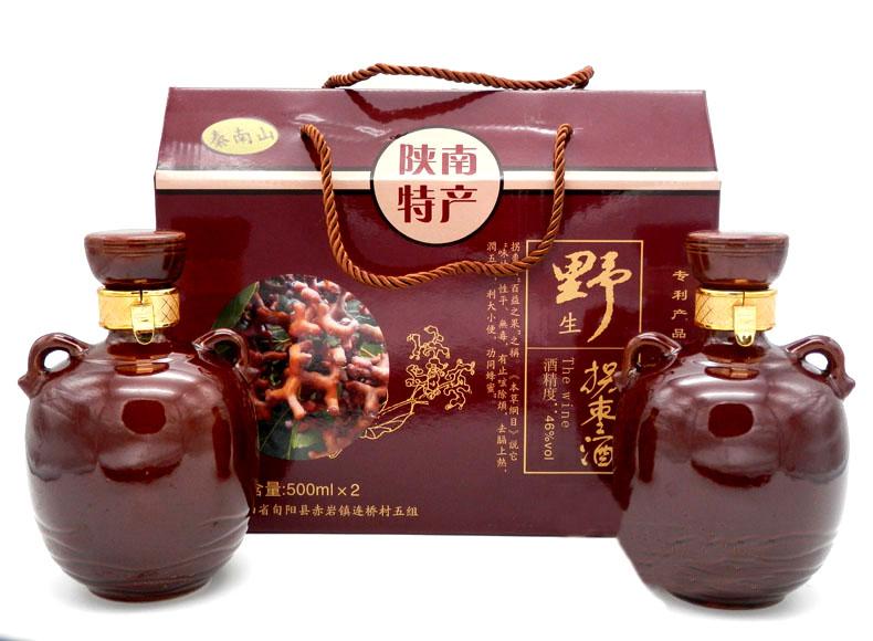 拐枣酒 一提两瓶1000ml 陕西安康 土特产 旬阳秦南山拐枣酒礼盒装