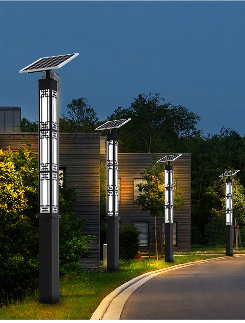 仿古太阳能路灯 庭院灯户外铝型材仿古太阳能路灯景观灯小区公园3米