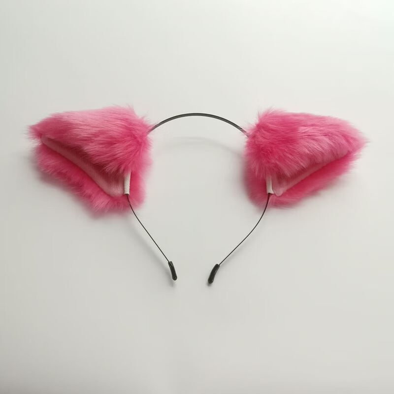 曼妙阳光手作狼猫耳朵发箍仿真狐狸兽耳kc发箍lolita立体头饰头箍