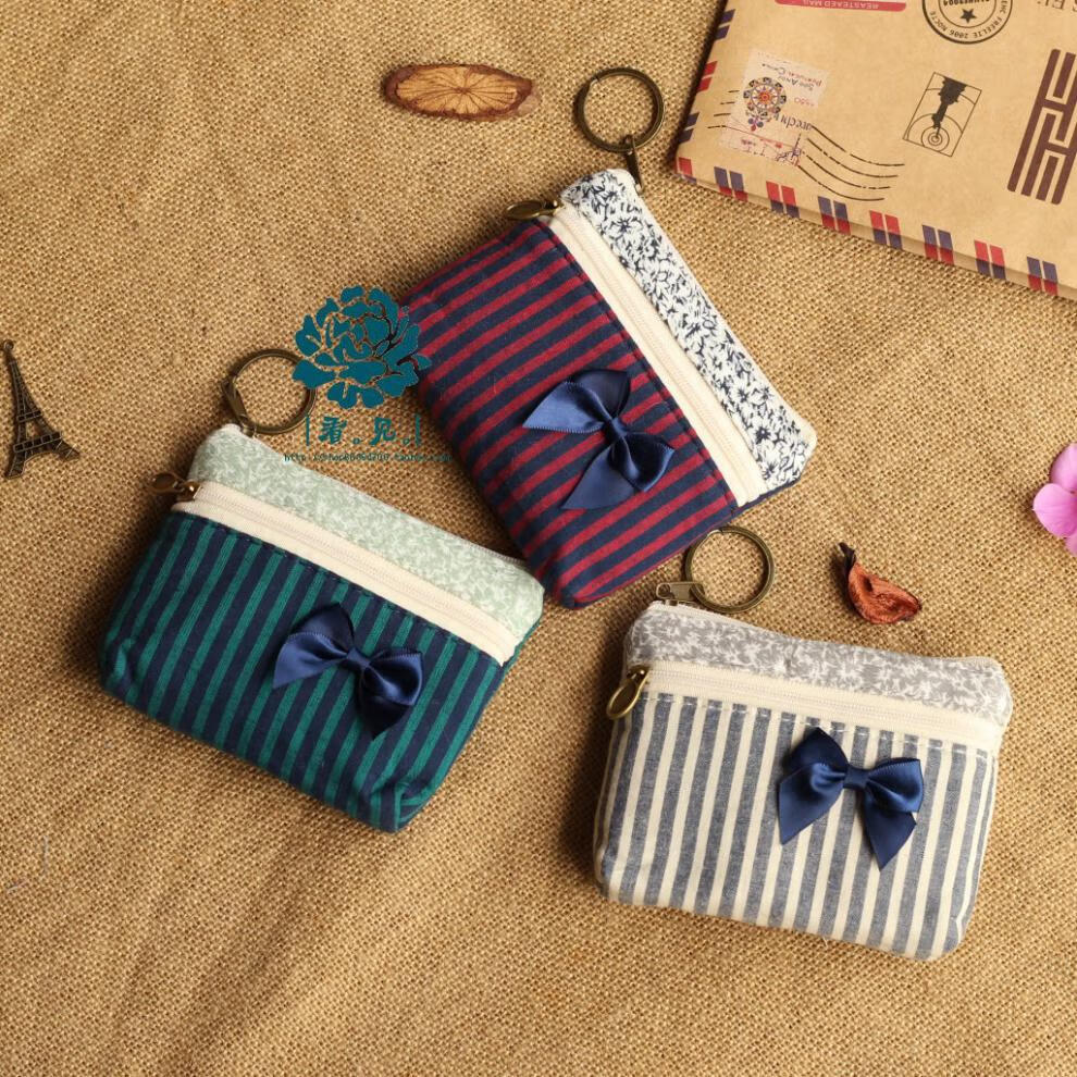 学生简约个性硬币零钱包韩版短款迷你可爱小钱包男女小东西收纳袋深蓝