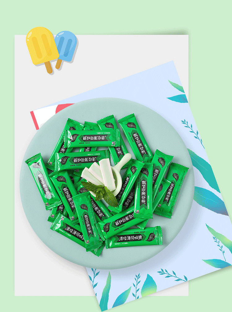 清凉奶糖冰凉清爽薄荷味奶片糖果软糖喜糖儿童回忆怀旧小零食 扭结