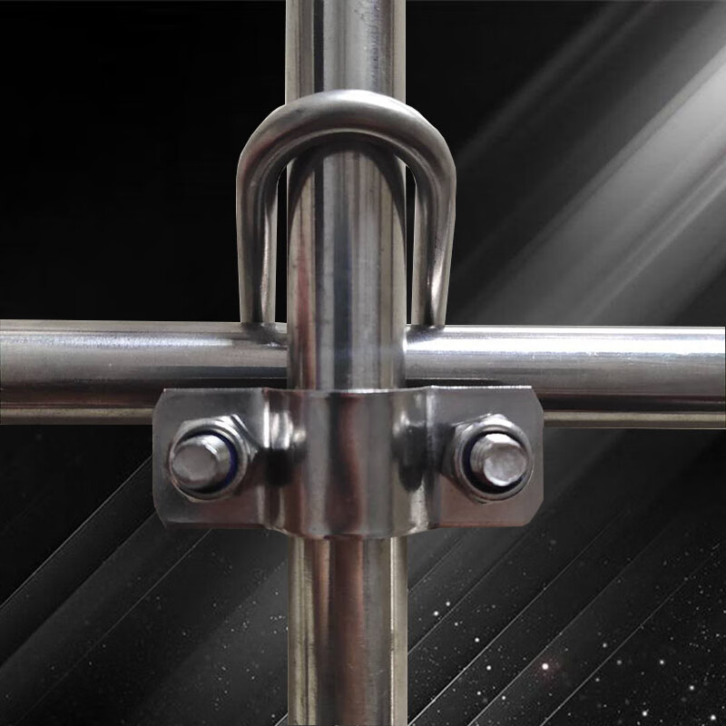 304不锈钢十字扣件4分6分1寸钢管水管卡扣件固定脚手架扣件连接件 4分