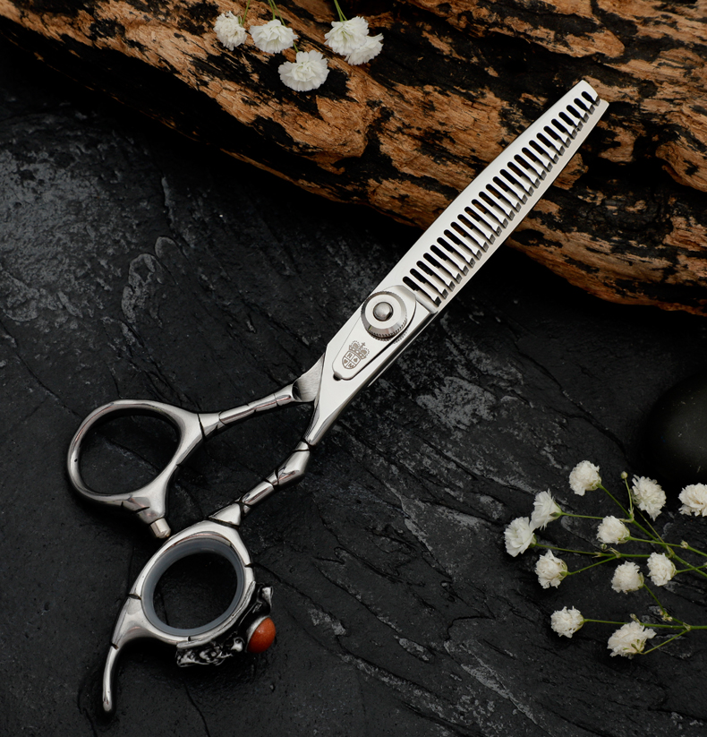 日本鸡牌美发剪刀 日本美发剪刀理发剪牙剪平剪发型师工具套装 6寸平