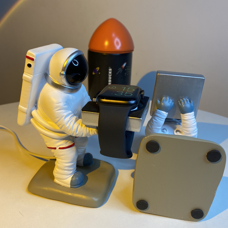 苹果iwatch手表台创意宇航员适用于苹果手表充电器支架iwatch充电底座