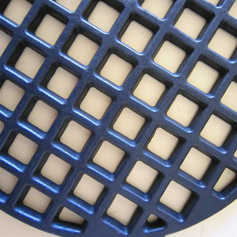 铸铁烤肉篦子 烧烤网篦子烤肉网小方格形圆形生铁无涂层厚重家用商用