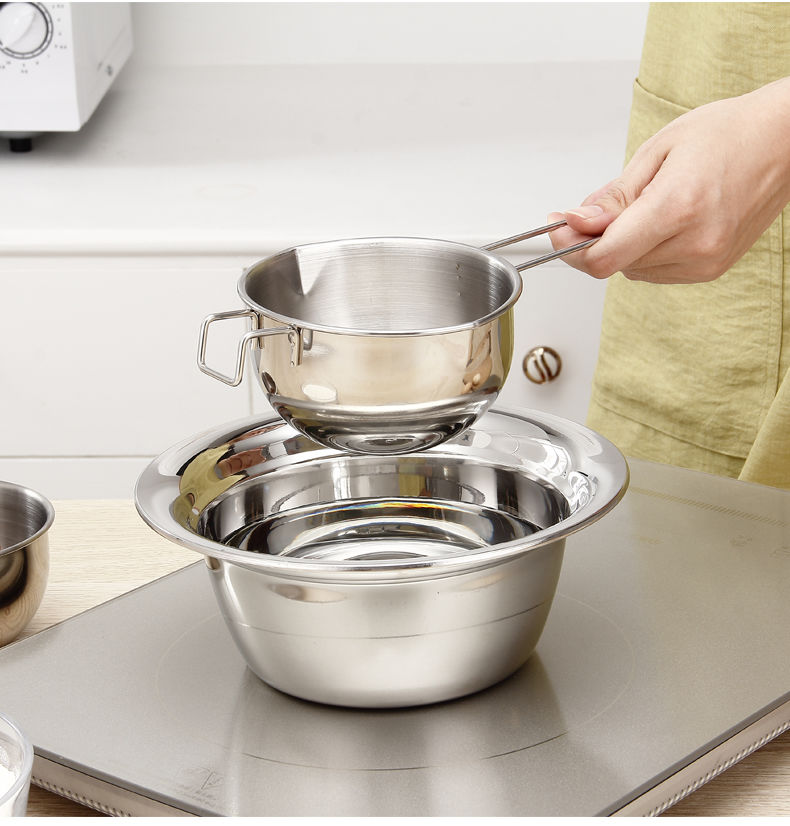 烘焙工具巧克力黄油融化锅不锈钢迷你隔水融化碗小奶锅不粘锅巧克力融