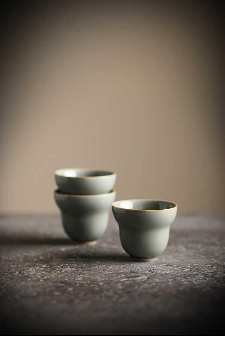 单杯主人品茗杯单个茶碗复古陶瓷功夫喝茶杯子 越窑葫芦茶杯【图片