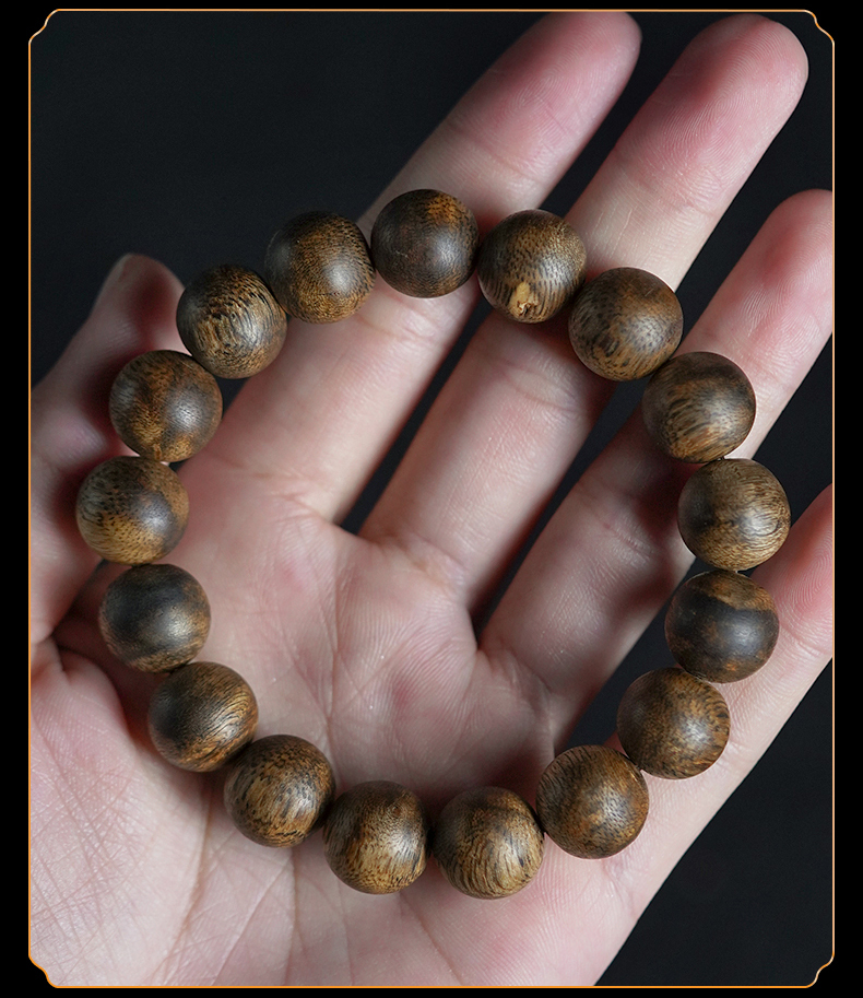 沉香【越南芽庄白奇楠】天然保真高端正宗原木男女款佛珠手串 cyzy015