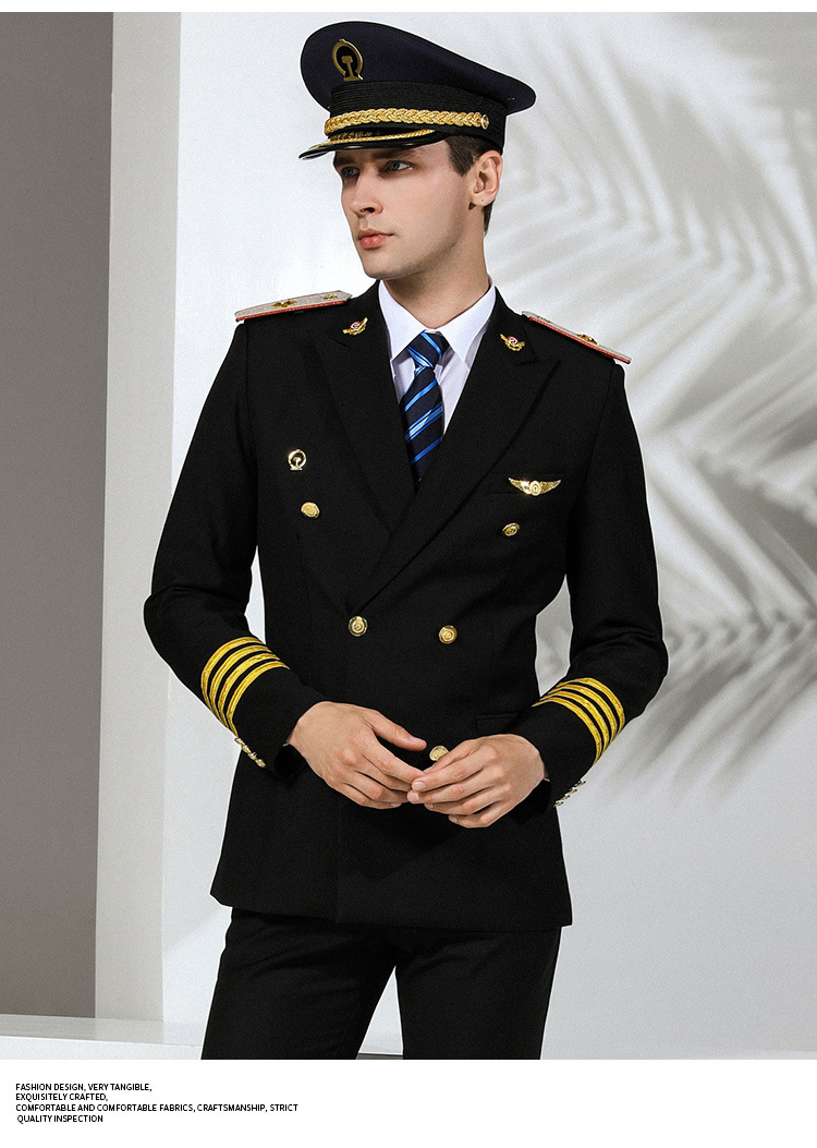 复邦 铁路制服套装动车工作服男士秋季双排扣高铁院校学生乘务员制服