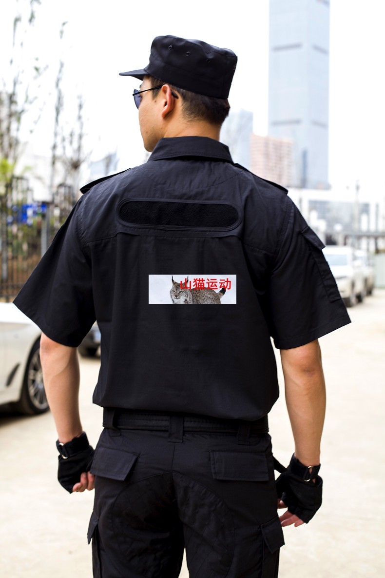 特勤保安服短袖夏装男特勤套装 网格黑色特警服装夏季作训服定制 正品