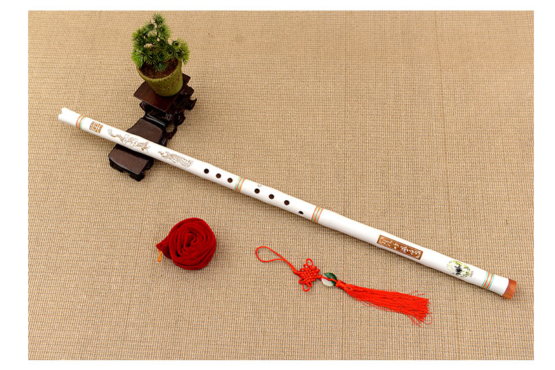 洞箫 紫竹箫八孔箫六孔萧乐器学生初学g调黑白绿色萧初学 本色{6孔g调