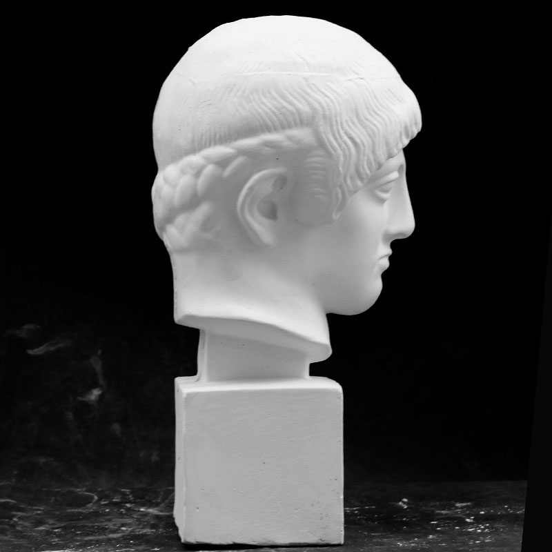 晨臻 石膏教具太阳神石膏像 头像美术素描教育用品 太阳神石膏像