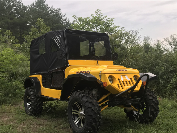 新牧马人款吉普卡丁四轮越野沙滩山地汽油成人钢管突击摩托车 绿色