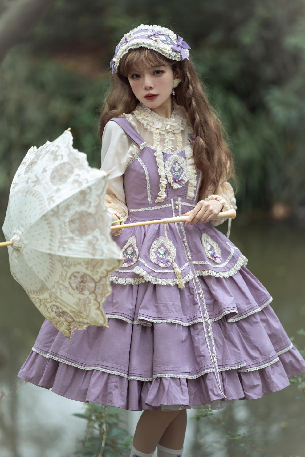 裙子页面 - 梅子洋装cla系棉布原创洛丽塔迪士尼 jsk长款 - 生成 s