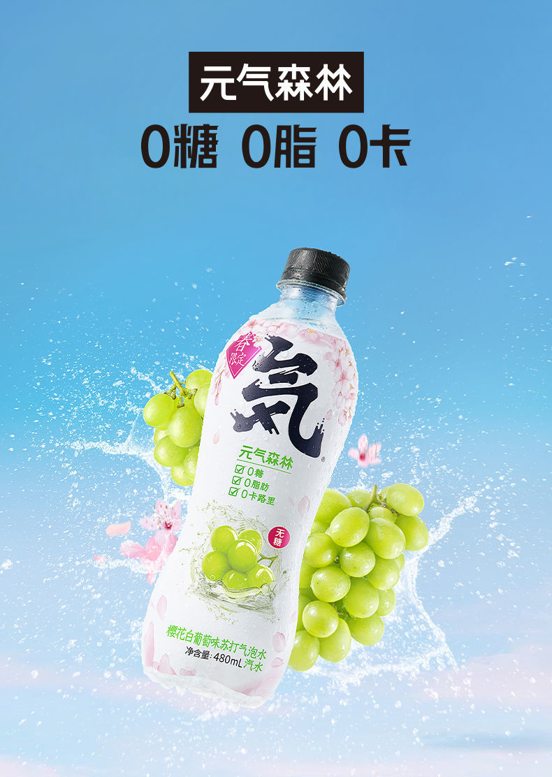 无糖480ml*9瓶苏打气泡水饮料 饮品汽水 海盐菠萝味480ml*9瓶【图片