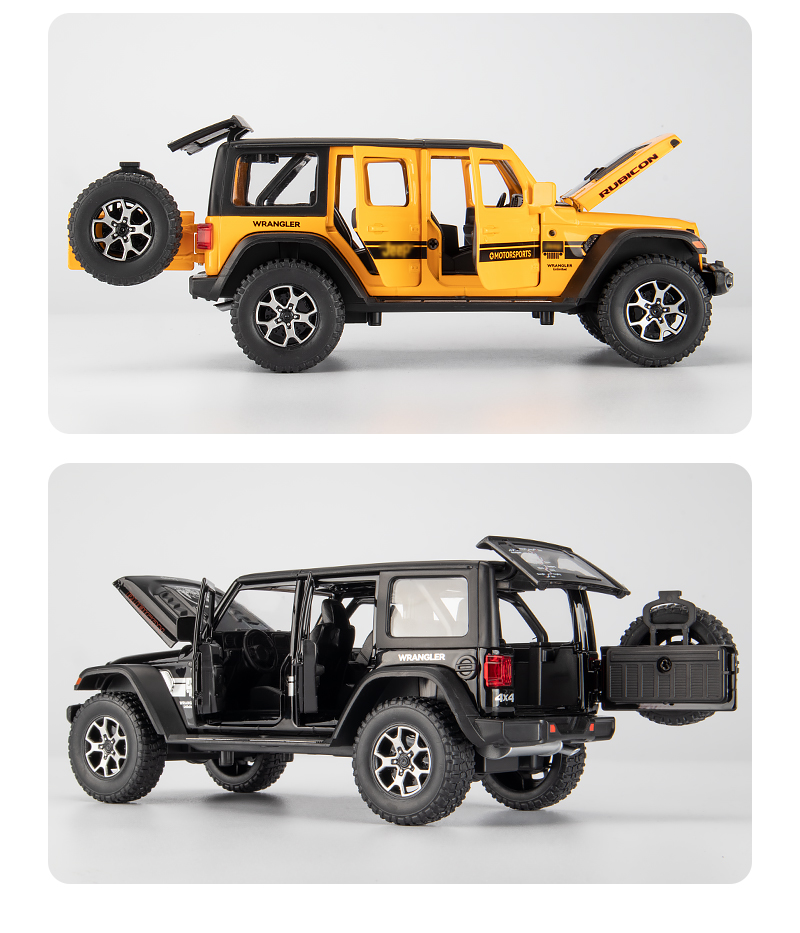 越野车玩具男孩礼物 大号 牧马人卢比肯【蓝色盒装】 吉普车【图片