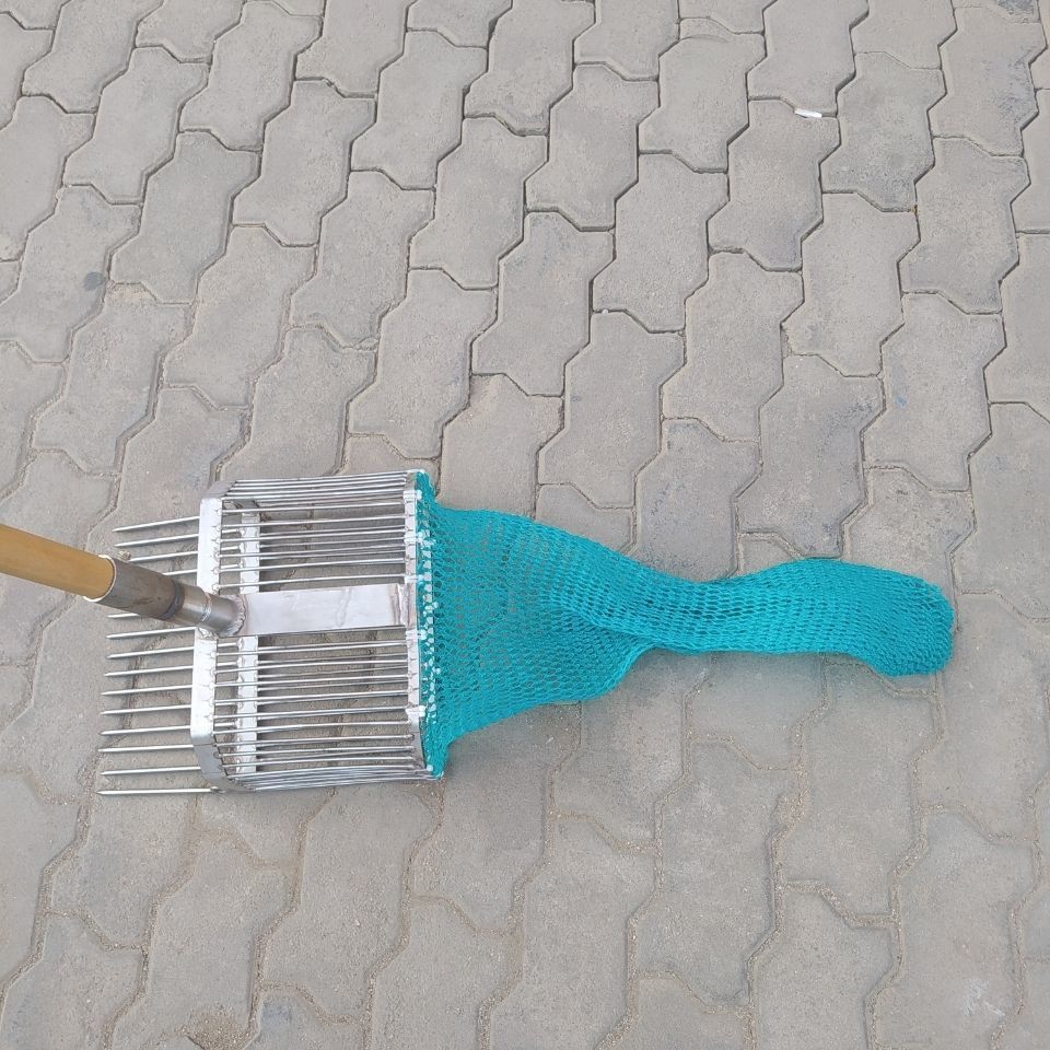 赶海工具赶海耙子蛤蜊耙螺耙子耙螺工具不锈钢 304钢带杆全套 300mm