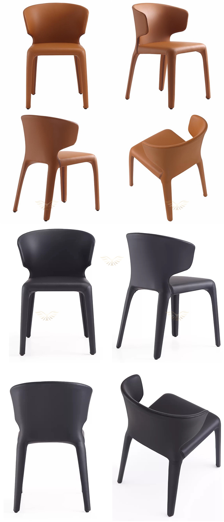 爱马仕橙色椅子 2022新款高端意式轻奢极简餐椅现代简约家用橙色椅子