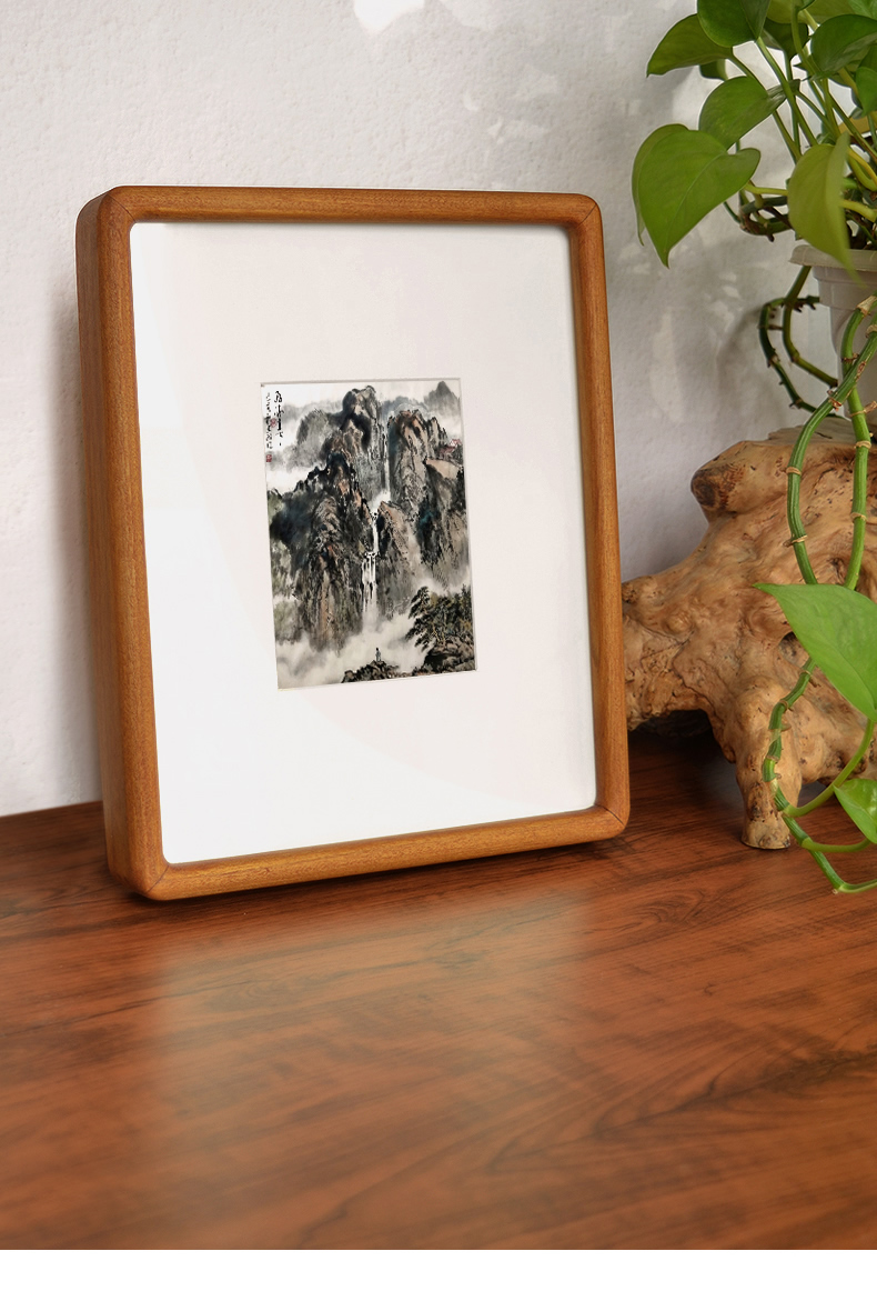 可狄(kedi) 款自装表书法国画书画毛笔字空白相框外框架定制 美国樱桃