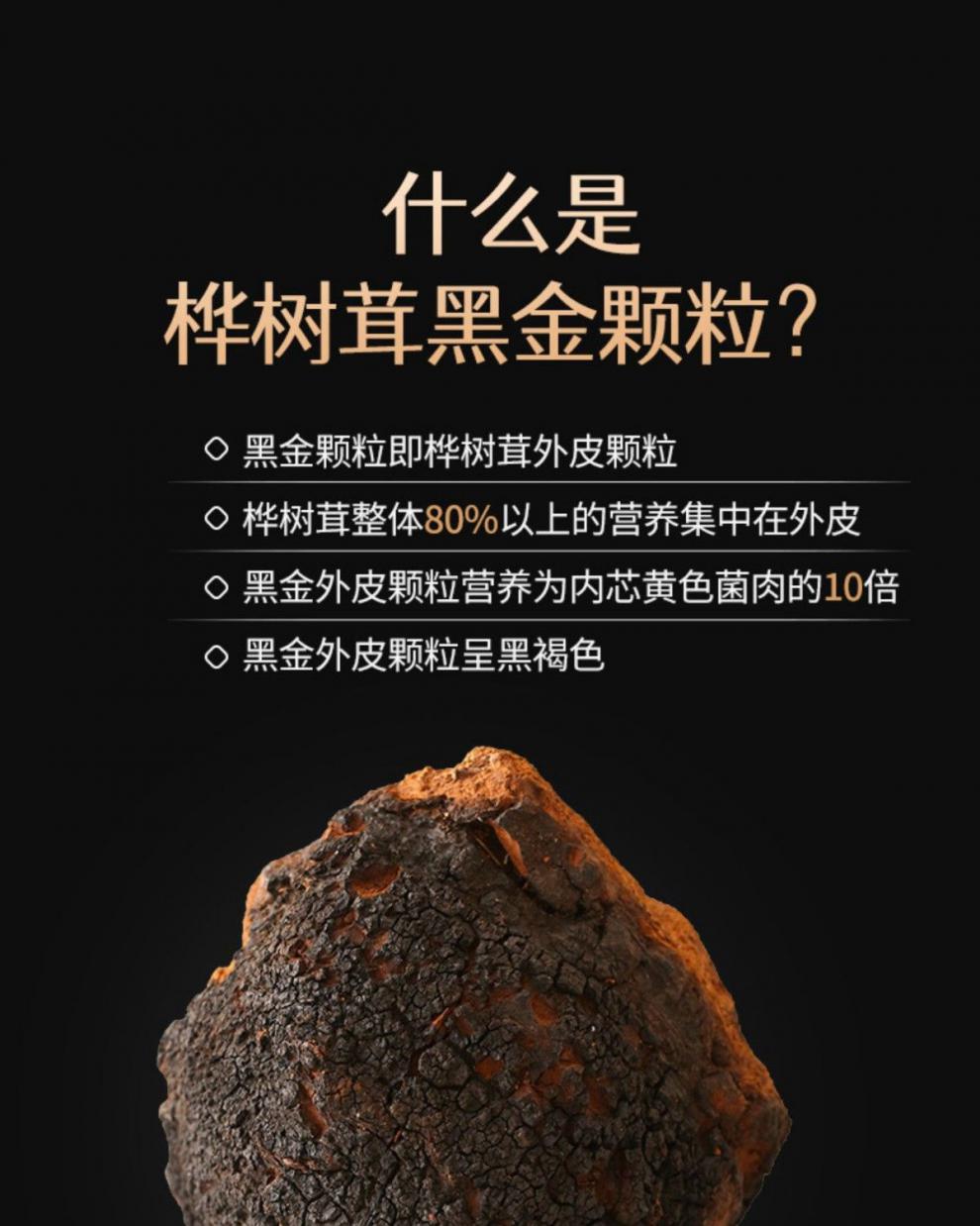 白桦茸桦褐孔菌正宗黑金颗粒1斤100g桦树茸进内廷上用桦树茸黑金500g