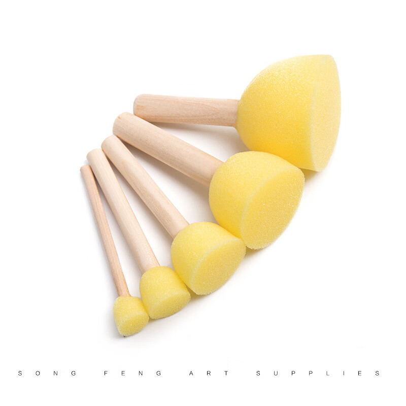 欧可妤 儿童海绵画刷绘画工具套装diy拓印eva印章幼儿园卡纸颜料涂鸦 