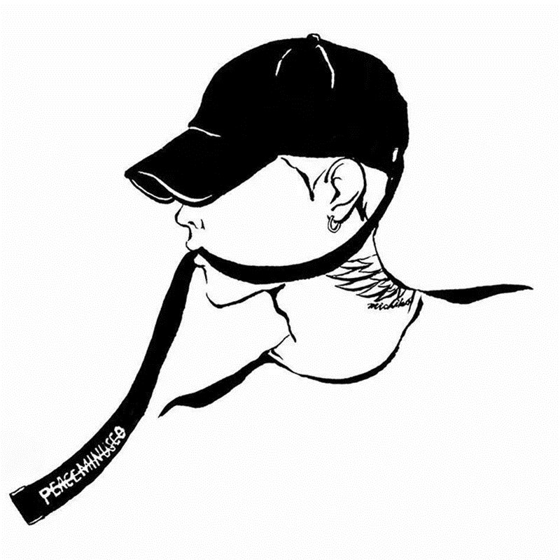 权志龙同款帽子 帽子女gd权志龙同款字母长款带子个 权志龙黑色红带子