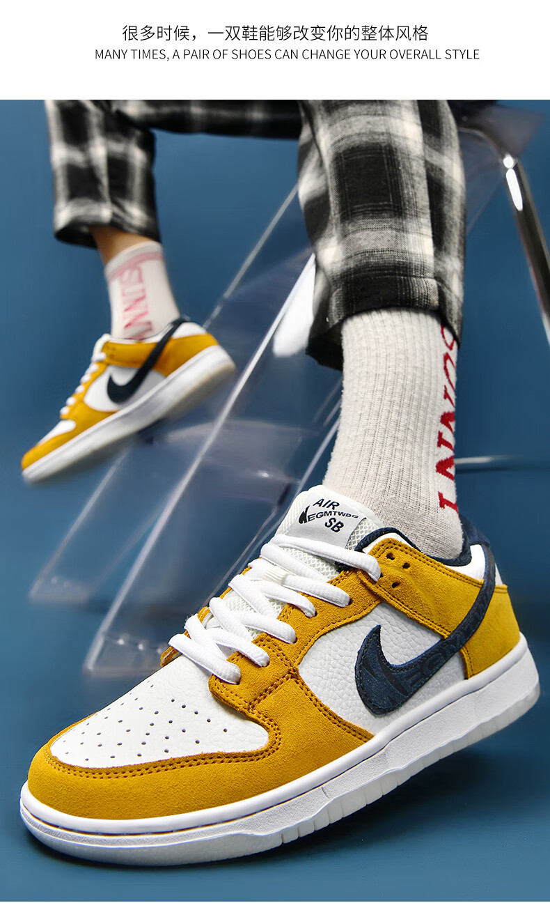 【官方自营旗舰】aj1男鞋莆田空军·一号板鞋男dunk sb黑白熊猫low