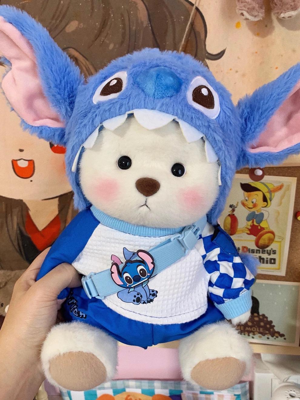 伊莉娜熊 teddybears莉娜的熊玩偶丽娜熊史迪仔中号衣服毛绒玩具七夕