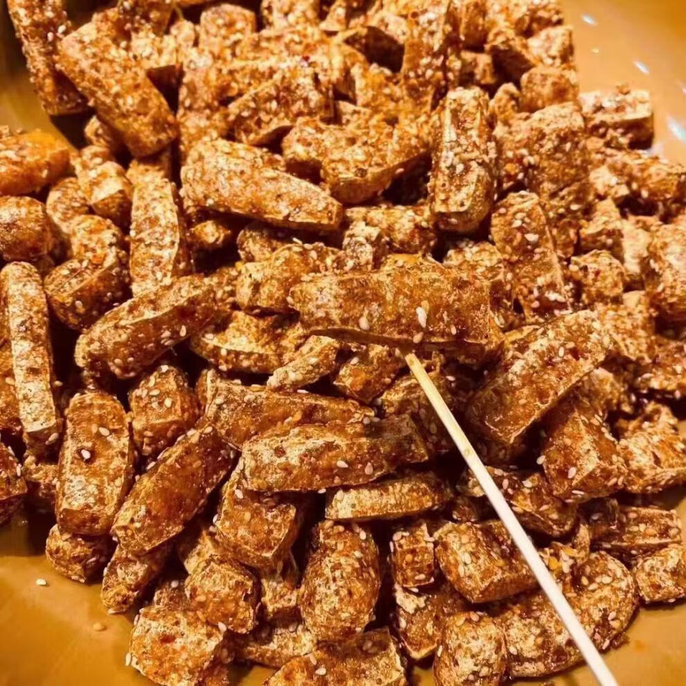 叙永麻辣豆腐干四川特产手工红油油炸脆香豆干三角零食小吃包运 香辣