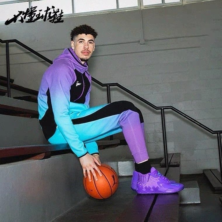 公司级新款三球一代拉梅洛鲍尔mb01篮球鞋鸳鸯缓震实战男子运动鞋