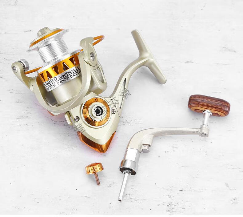 纺车轮配件摇把 纺车轮海杆抛竿鱼轮子摇把折叠摇臂换把渔轮手柄配件