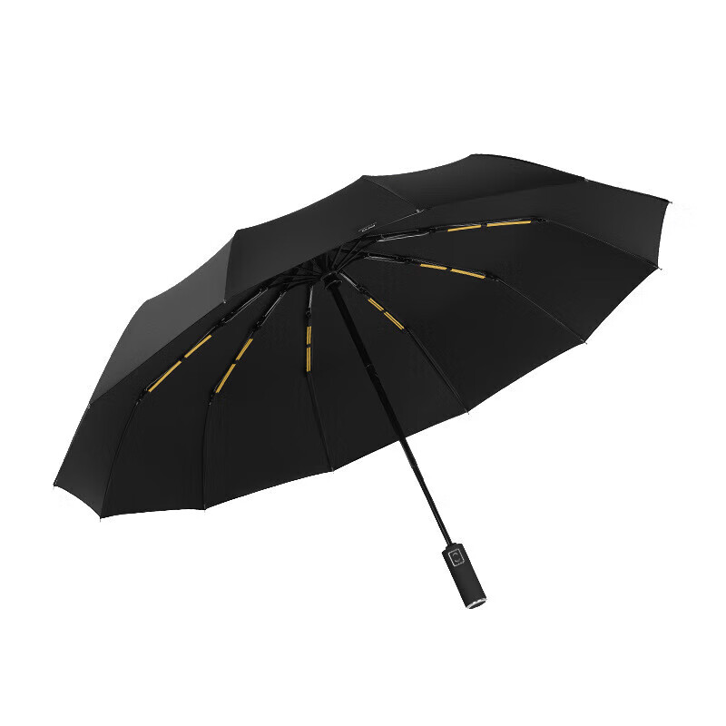 Xiaomi Dry Shield Fully automatic sun Umbrella with reinforced ribs, one-click retraction and extension, UV protection black rubber, sun protection and shading 72 ribs - Obsidian black [Reinforced/weather and rain] automatic thumbnail 8