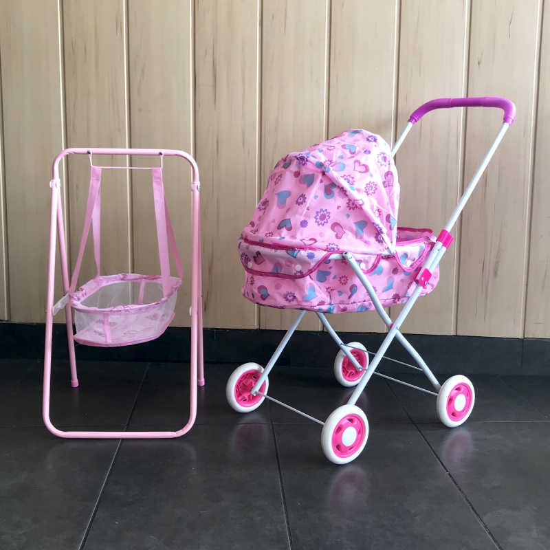 匠师傅加大号儿童舞蹈玩具手推车带娃娃宝宝小推车女孩仿真过家家摇篮