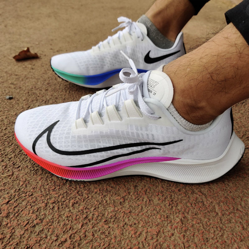 37代飞马登月zoom轻盈减震运动鞋男白彩虹鸳鸯篮球鞋ins超 a-33白色