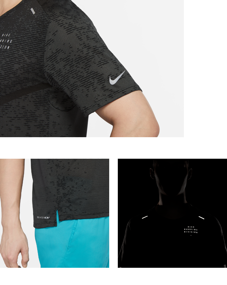 耐克dri-fit adv男子短袖跑步上衣夏季新款速干 010黑2f黑2f铁灰2f