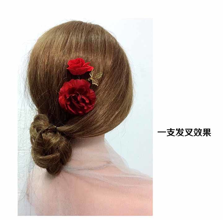 就饰好新款婆婆花头花婚礼头戴结婚妈妈饰品老式森系装饰婚纱新娘花朵