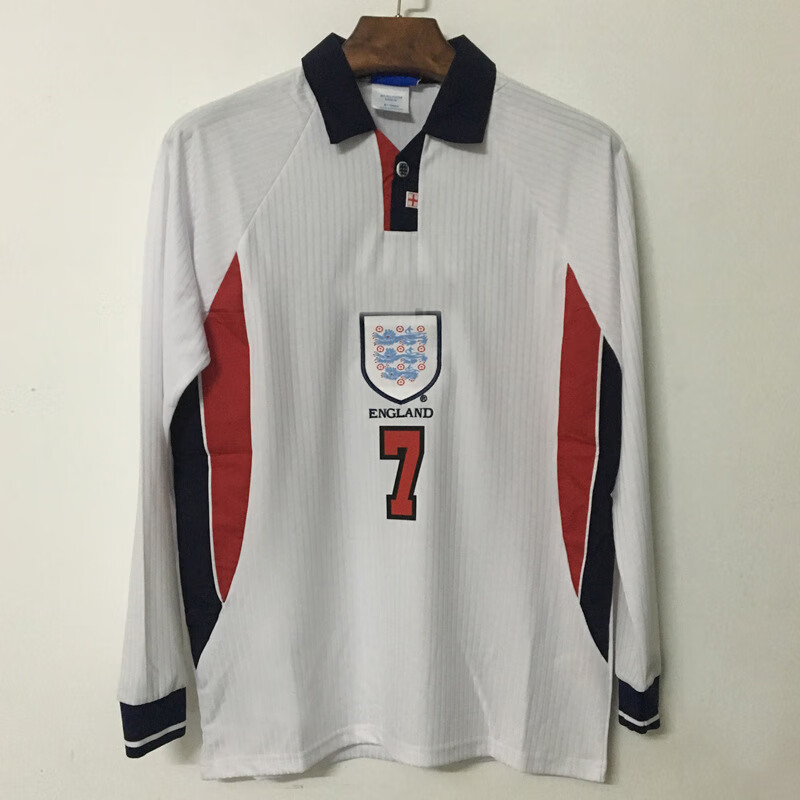希丝易(xisiyi)1998年英格兰复古球衣1998世界杯7号贝克汉姆20号长短
